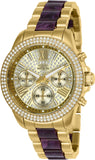 Invicta Women's 38mm Angel Quartz Crystal Accented Tortoise Bracelet Watch