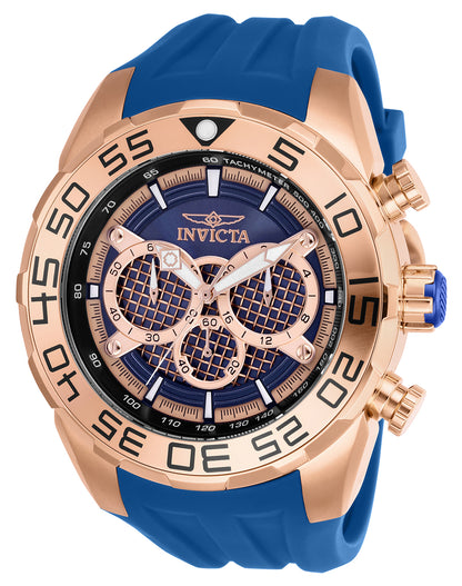 Invicta Men's 50mm Speedway Scuba Quartz Chronograph Blue Label Silicone Strap Watch