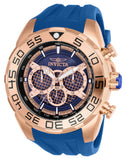 Invicta Men's 50mm Speedway Scuba Quartz Chronograph Blue Label Silicone Strap Watch