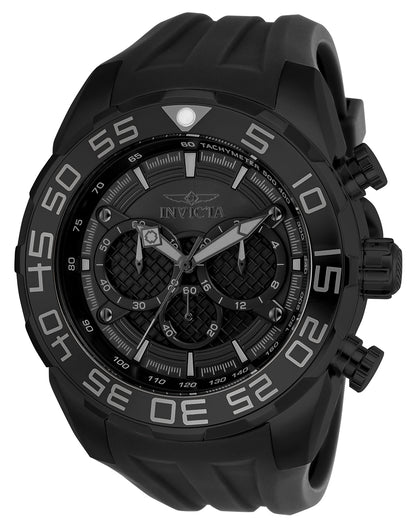 Invicta Men's 50mm Speedway Quartz Chronograph Twisted Grid Dial Silicone Strap Watch