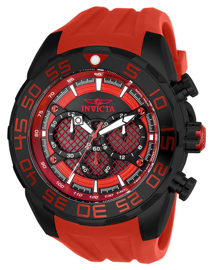 Invicta Men's 50mm Speedway Quartz Chronograph Twisted Grid Dial Silicone Strap Watch