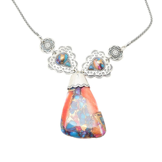 Southwest Elements Sterling Silver Choice of Kingman Turquoise Y-Necklace