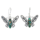 Southwest Elements Mohave Turquoise Butterfly Drop Earrings