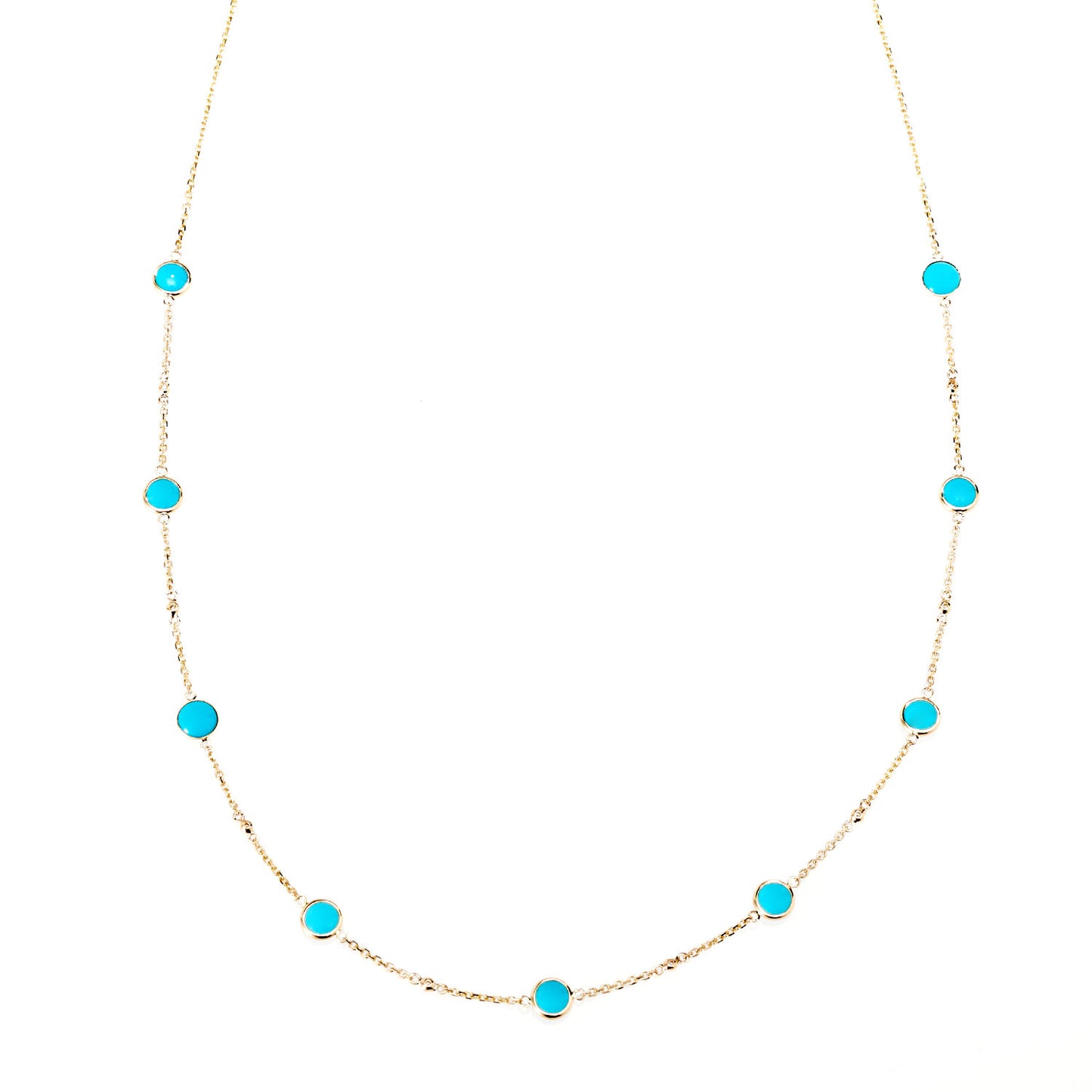 EFFY 14K Gold "Turquesa" Turquoise & Diamond Station 24" Necklace