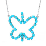Gem Treasures Sleeping Beauty Turquoise Butterfly Necklace