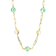 Toscana Italiana 18K Gold Plated Murano Glass Station 18" Necklace
