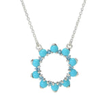 Artisan Silver by Samuel B. Sleeping Beauty Turquoise & Blue Topaz Necklace