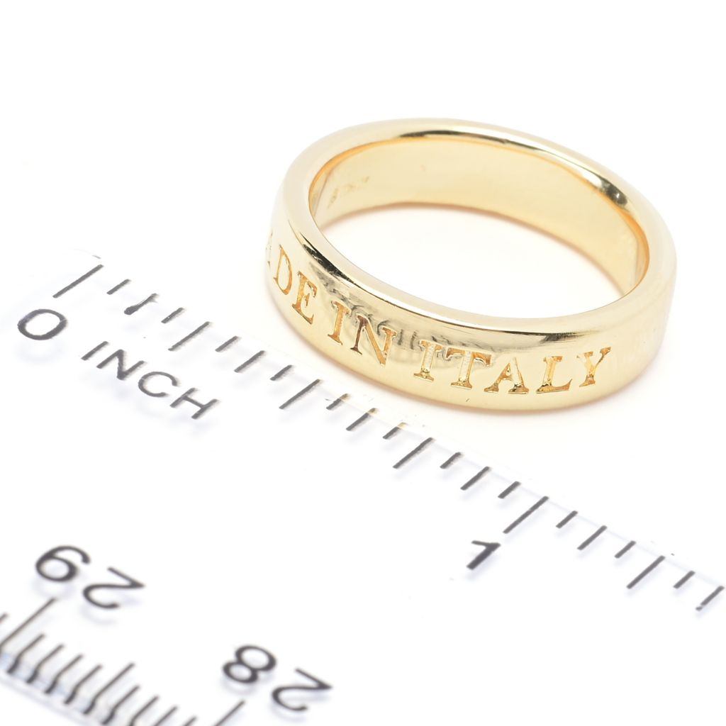 Toscana Italiana 18K Gold Plated or Platinum Plated "Made in Italy" Signature Ring