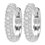 Gems of Distinction 14K Gold 0.25ctw Diamond Huggie Hoop Earrings