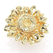 Graziella 23K Gold Plated Electroform Polished Sunflower Ring - One Size (5-10)