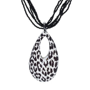 Toscana Italiana 18K Gold Plated Choice of Animal Print Murano Glass Necklace