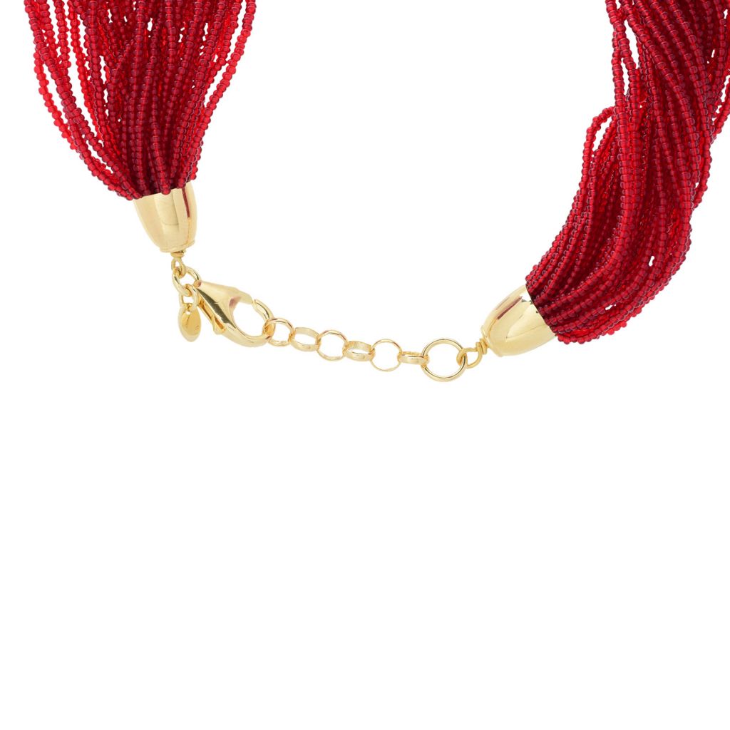 Toscana Italiana Twisted Multi Strand Murano Glass Bead Necklace
