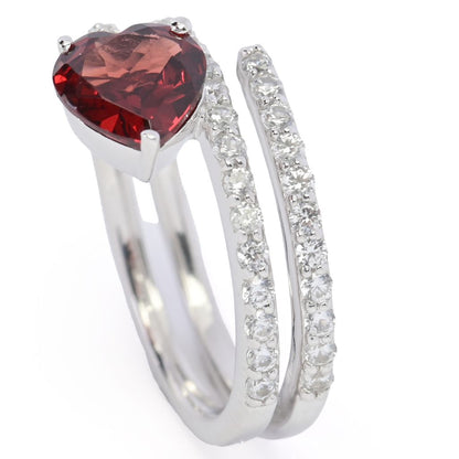 Gem Treasures Choice of Gemstone & White Zircon Wrap Ring