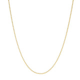 24K Gold Polished Beaded Chain 20" Necklace