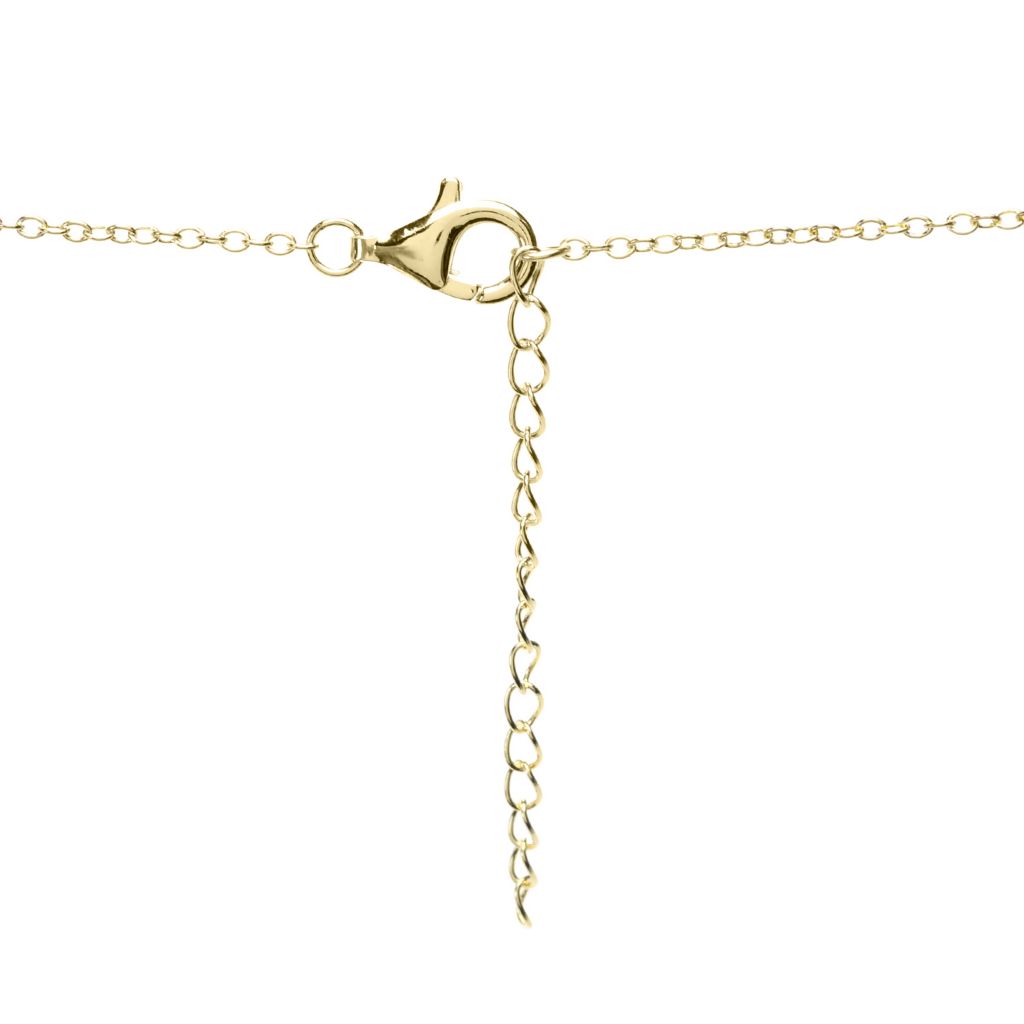 Toscana Italiana 18K Gold Plated Martellato 18"+2" Bar Necklace
