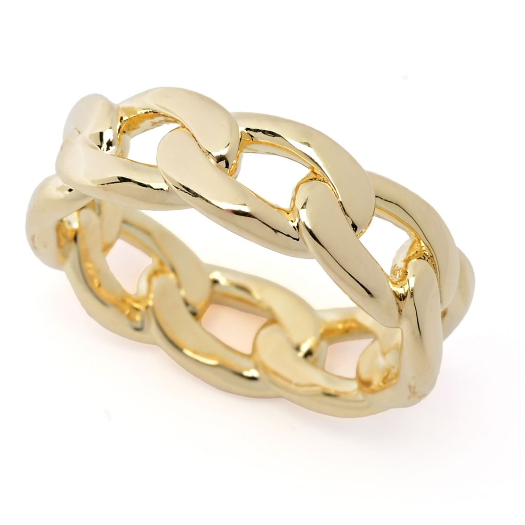 Toscana Italiana 18K Gold Plated Curb Link Ring