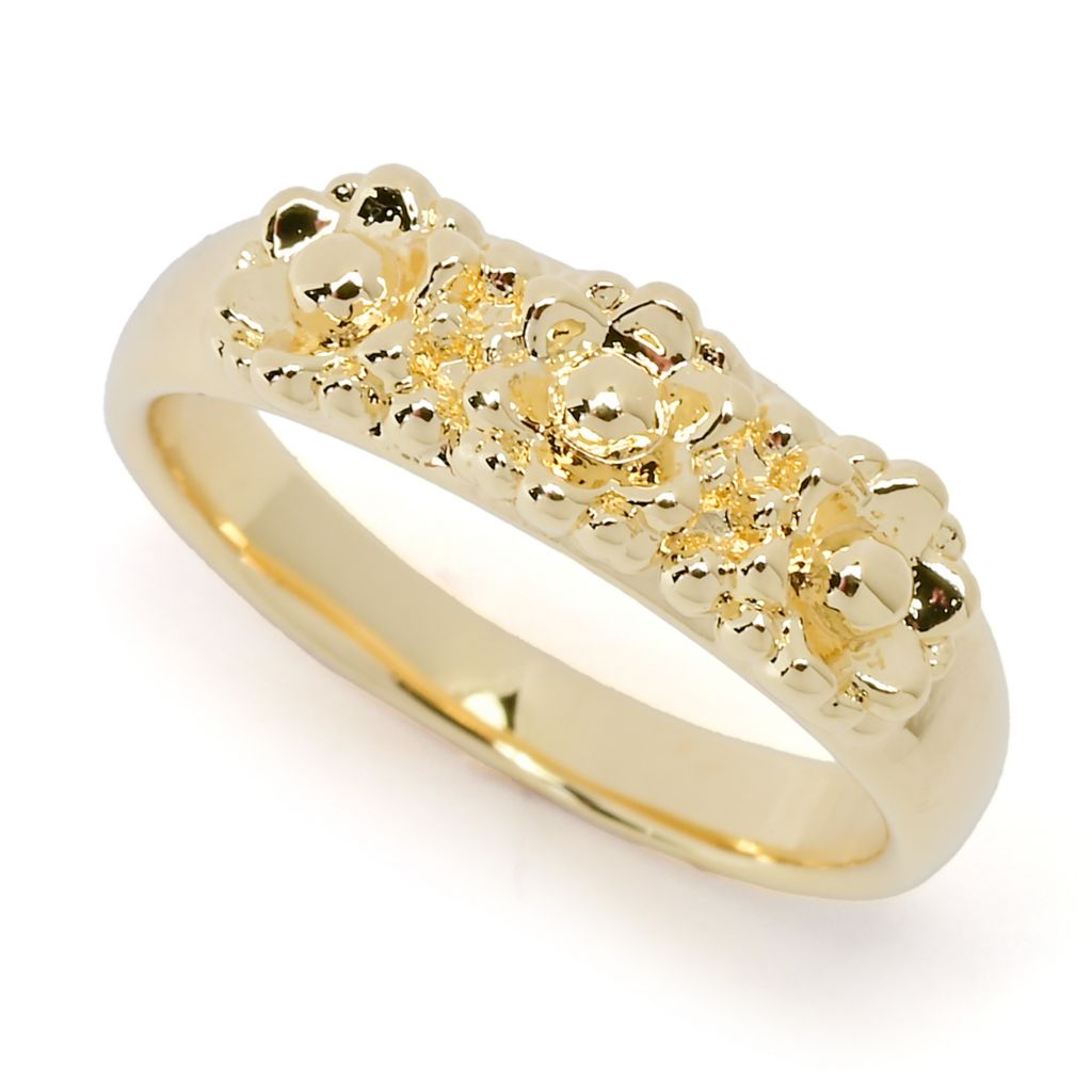 Toscana Italiana 18K Gold Plated Flower Design Ring