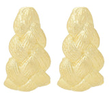 Toscana Italiana 18K Gold Plated Textured Woven Hoop Earrings