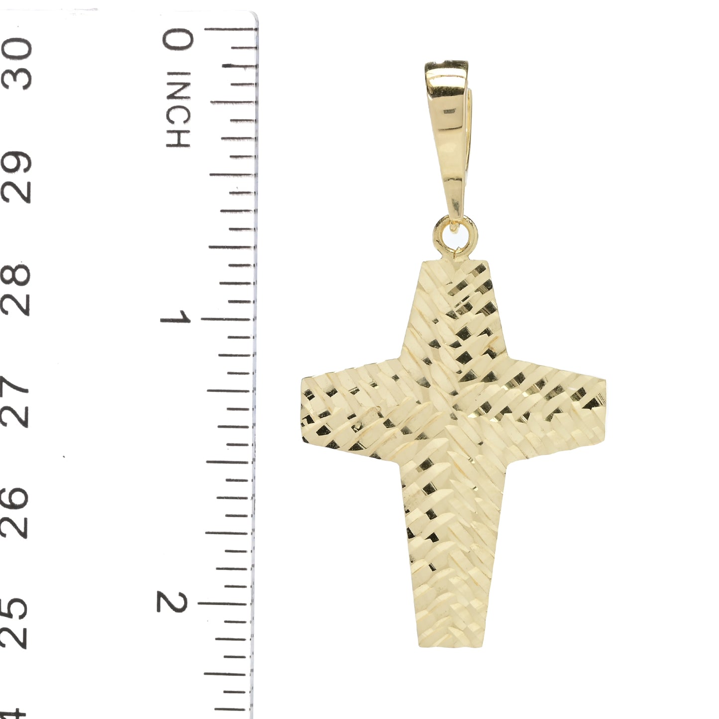 Toscana Italiana 18K Gold Plated Diamond-Cut Cross Pendant