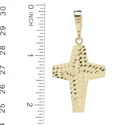 Toscana Italiana 18K Gold Plated Diamond-Cut Cross Pendant