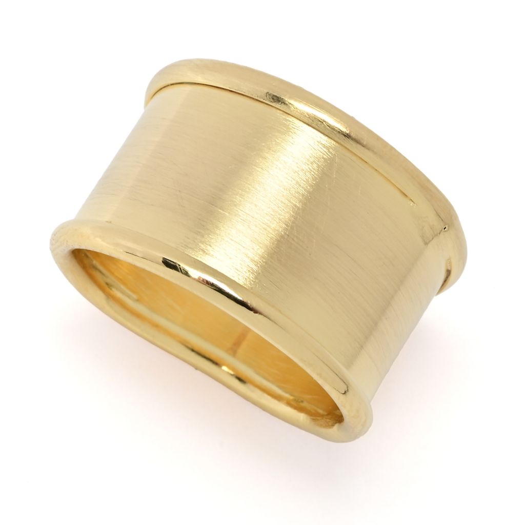 Toscana Italiana 18K Gold Plated Choice of Finish Etruscan Band Ring