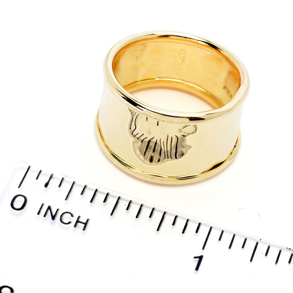 Toscana Italiana 18K Gold Plated Choice of Finish Etruscan Band Ring