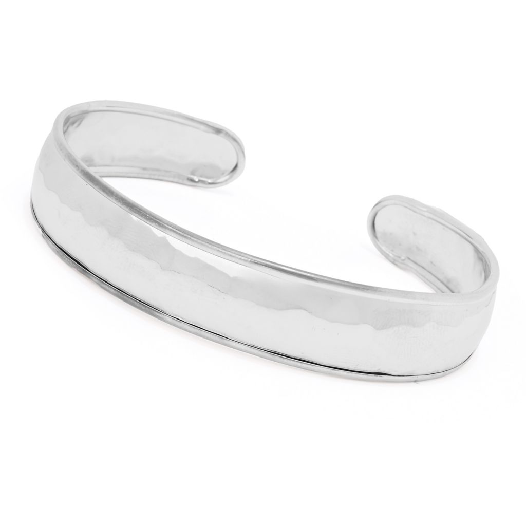 Toscana Italiana Platinum Plated Acqua Bagnata Slip-on Cuff Bracelet