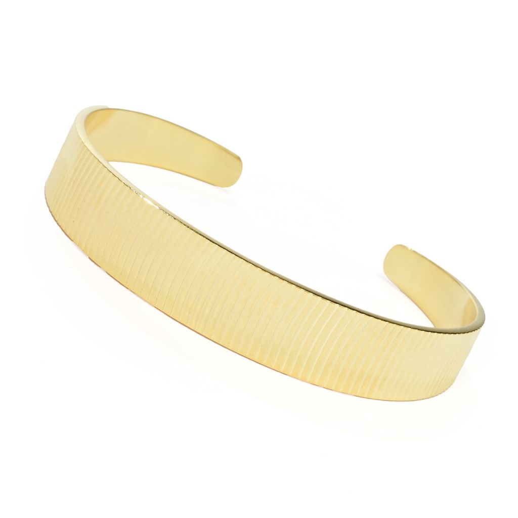 Toscana Italiana 18K Gold Plated Choice of Finish Cuff Bracelet