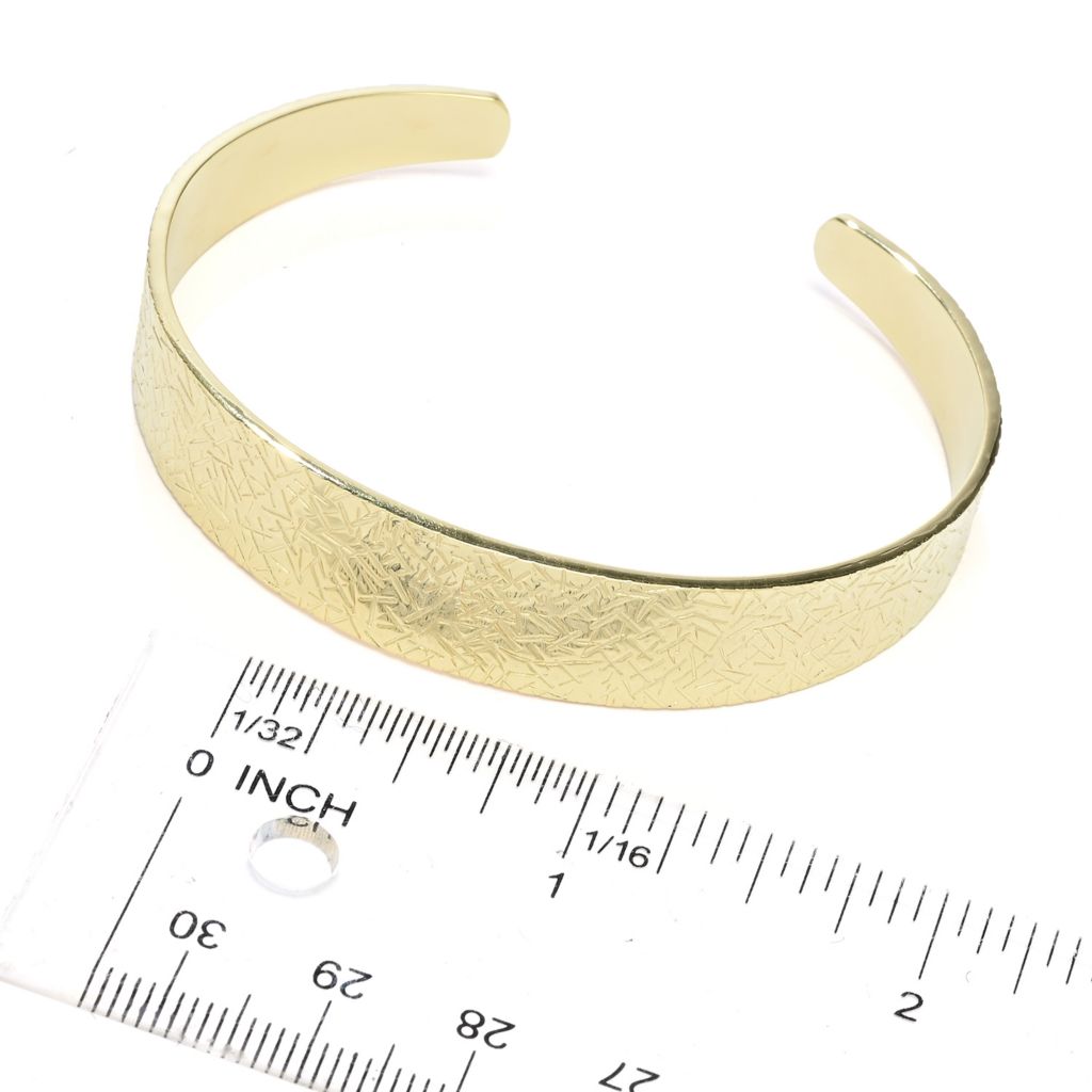 Toscana Italiana 18K Gold Plated Choice of Finish Cuff Bracelet