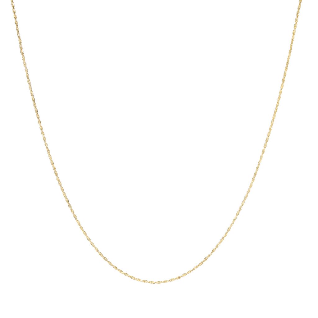 Viale18K Gold French Rope Chain 18" Necklace