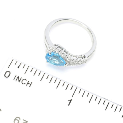 Gem Treasures Choice of Pear Shape Gem & Zircon East-West Ring