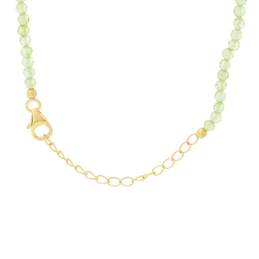 Gem Treasures 18K Vermeil Choice of Gem Crystal Charm Beaded Necklace