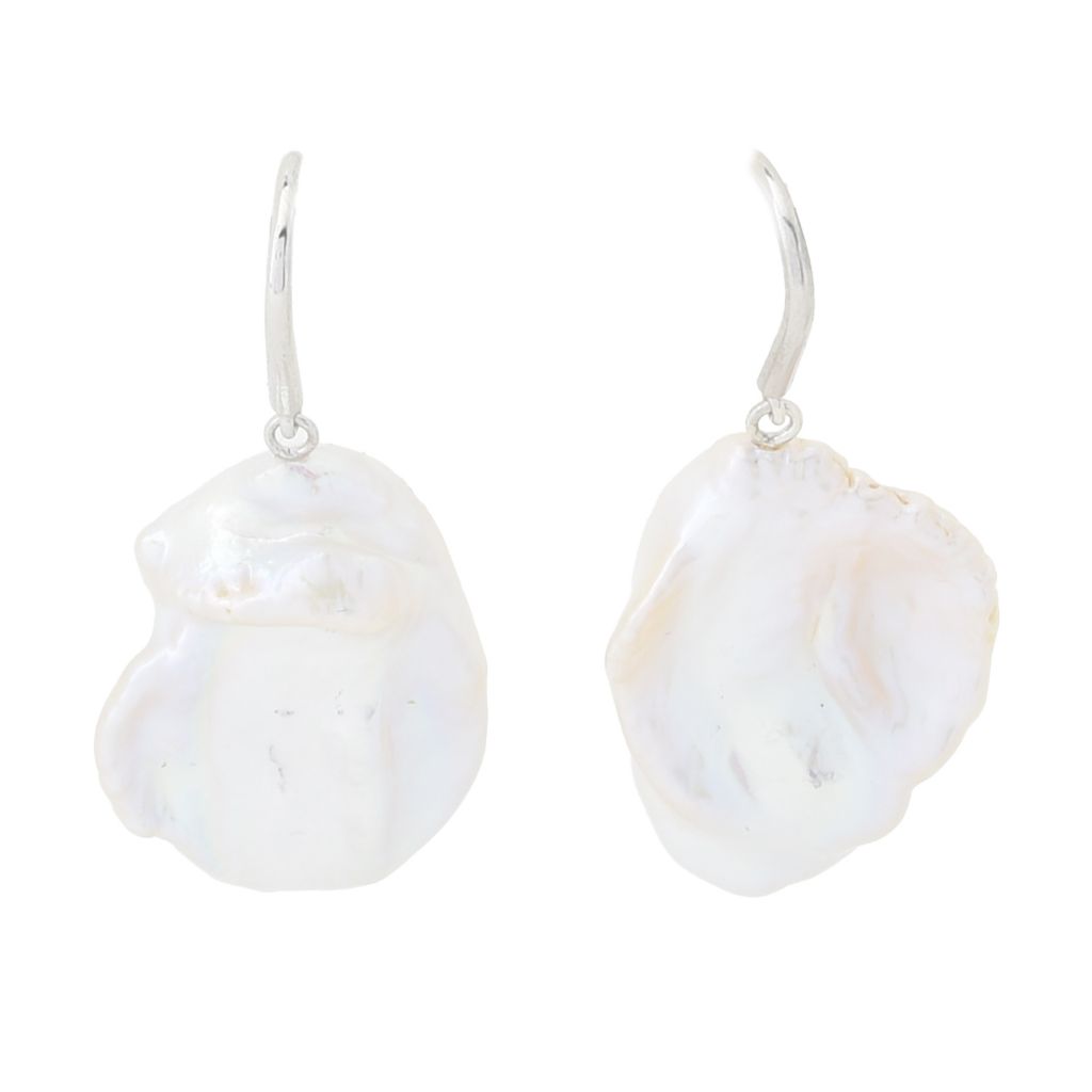 Imperial Pearl Freshwater Cultured Keshi Pearl 1.25" Drop Earrings
