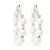 Imperial Pearl Freshwater Cultured Pearl Bead Hoop Earrings