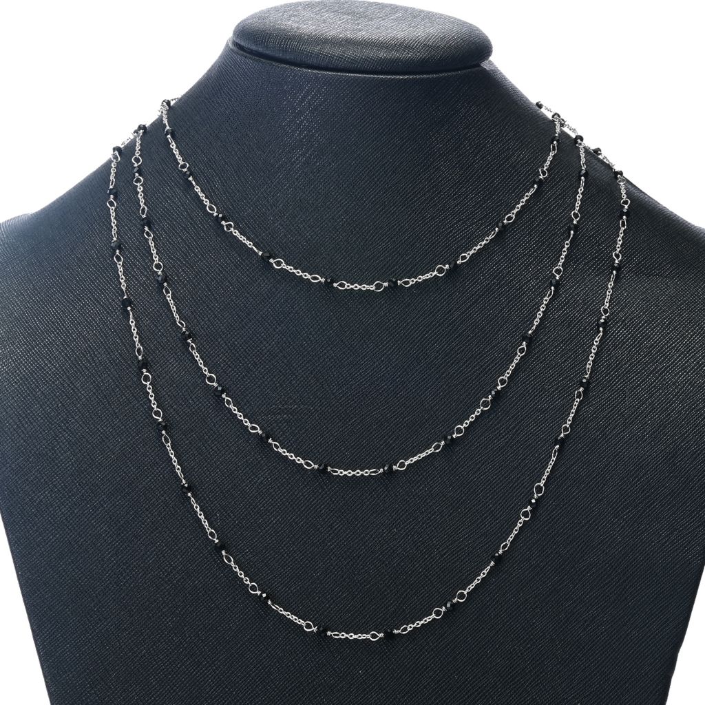 Cameo Italiano "Elements" Black Onyx Station Choice of Length Necklace