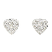 Diamond Treasures 0.25ctw Diamond Heart Stud Earrings