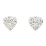 Diamond Treasures 0.25ctw Diamond Heart Stud Earrings