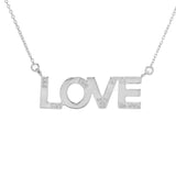 Diamond Treasures 0.15ctw Diamond "Love" Necklace