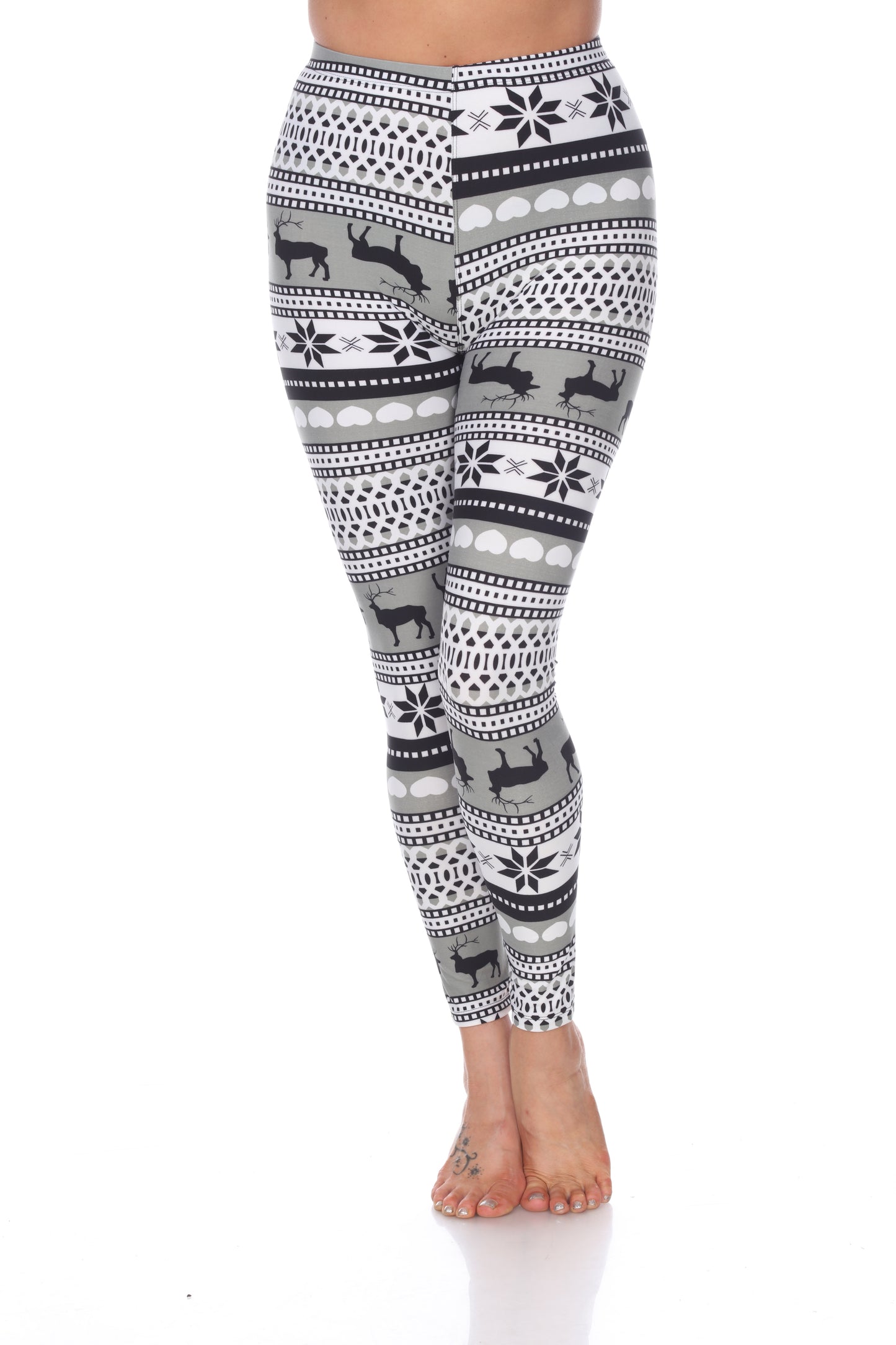 White Mark Women's Printed Leggings