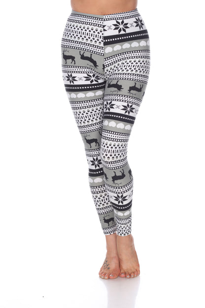 White Mark Women's Printed Leggings