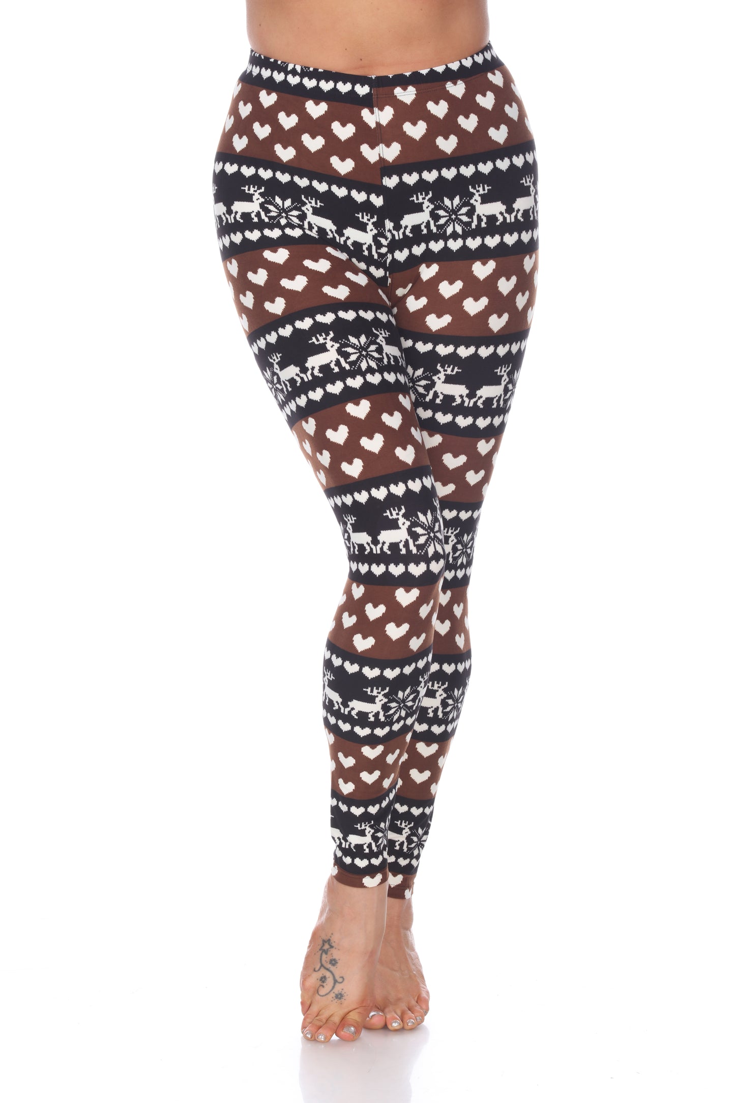 White Mark Women's Printed Leggings