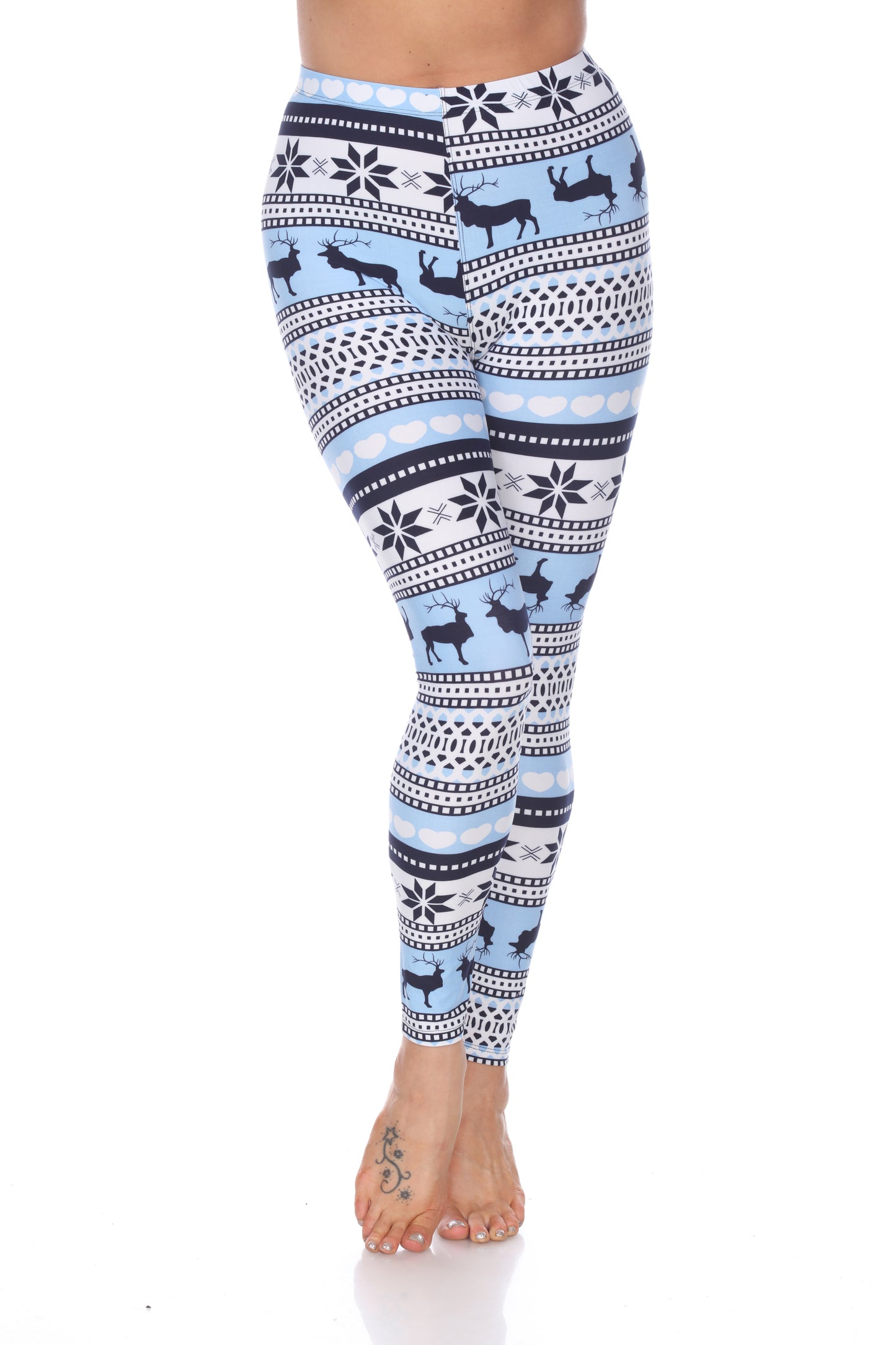 White Mark Women's Printed Leggings