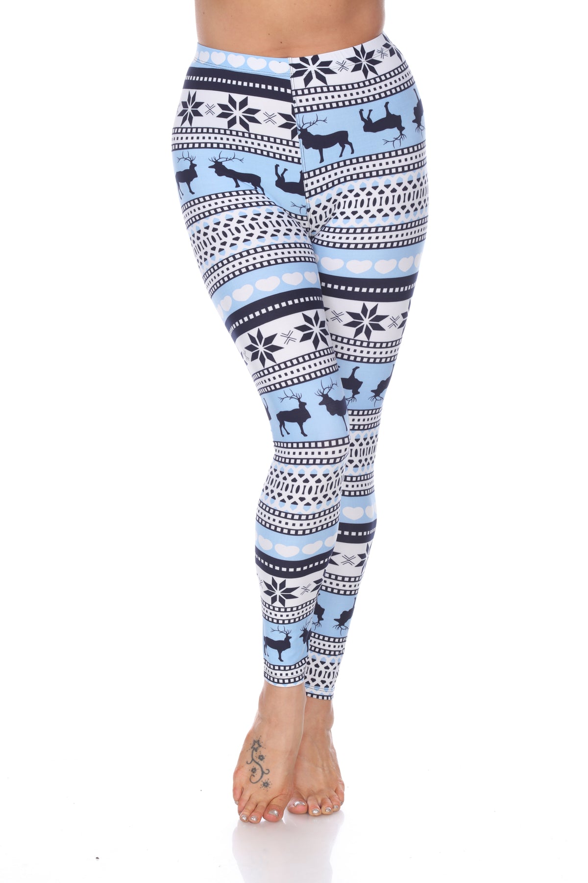 White Mark Women's Printed Leggings