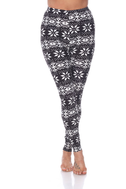 White Mark Women's Printed Leggings