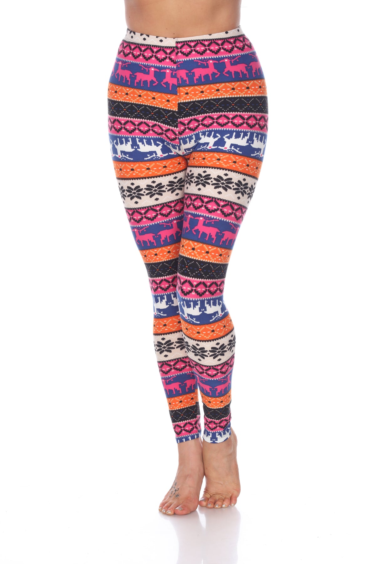 White Mark Women's Printed Leggings