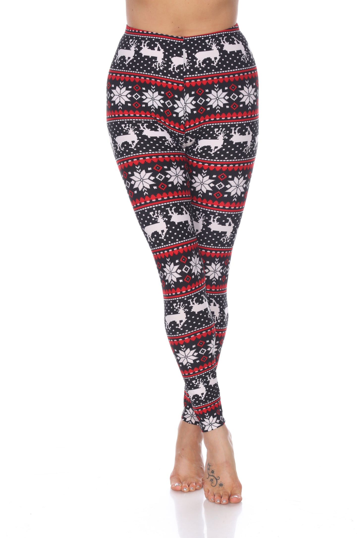 White Mark Women's Printed Leggings