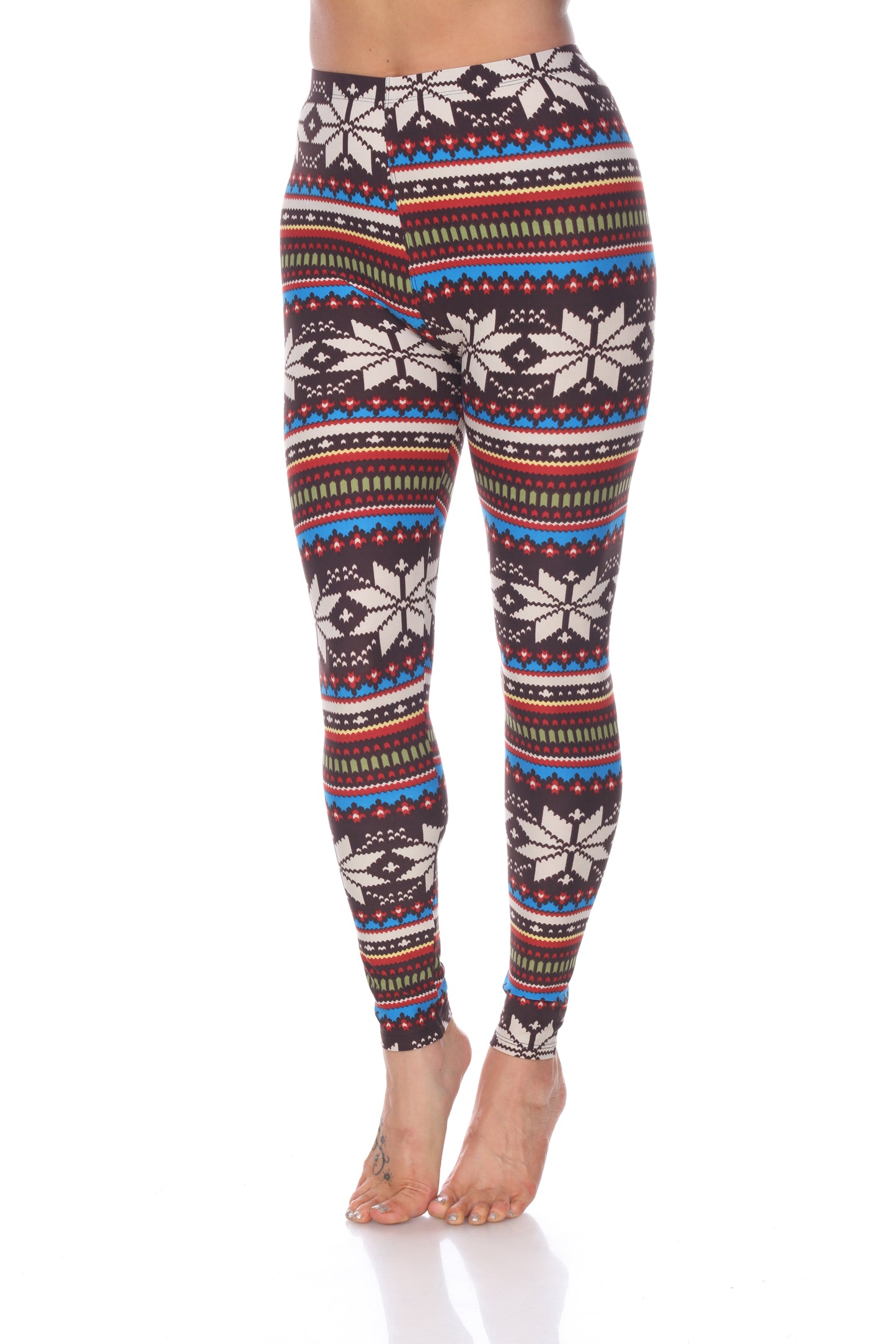 White Mark Women's Printed Leggings