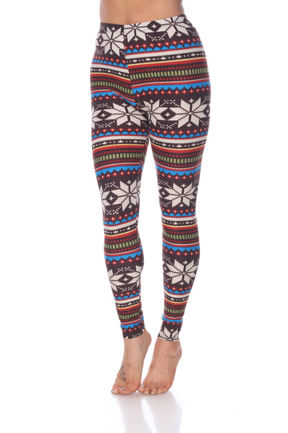White Mark Women's Printed Leggings