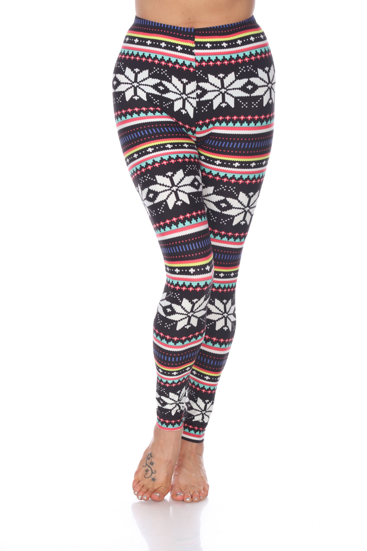 White Mark Women's Printed Leggings