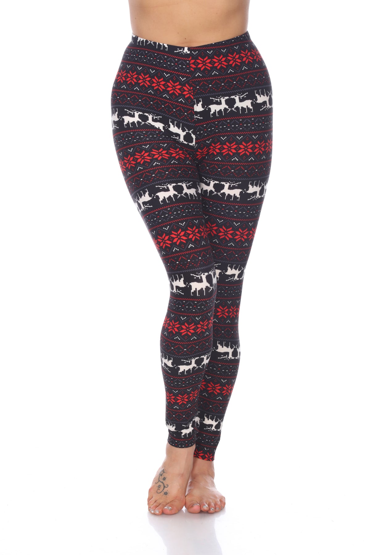 White Mark Women's Printed Leggings